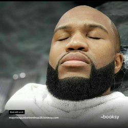 Major League Barbershop - Low all even hair cut with beard trim.