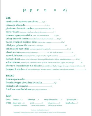 Menu photo 6 Spruce Port Angeles, WA