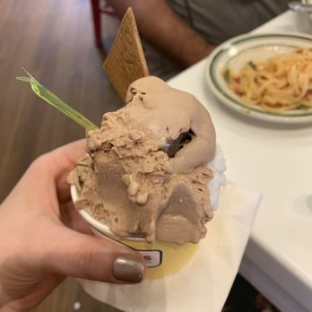 Mandola's Italian Kitchen - Gelato. I choose lemon and nutella. This was the small portion - Italian Near Me - Riverview, Florida
