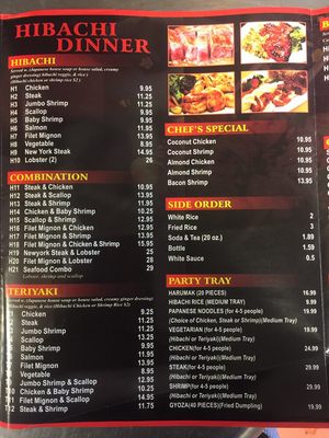 Menu photo 7 Hibachi Cafe Greenville, SC