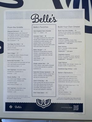 Menu photo 2 Belle's Newport, RI Menu photo 2 Belle's Newport, RI