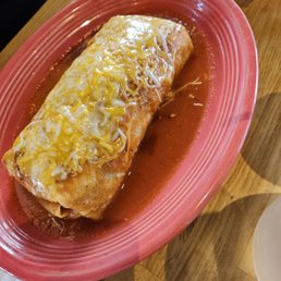 Al Pastor wet burrito - red sauce Al Pastor wet burrito - red sauce