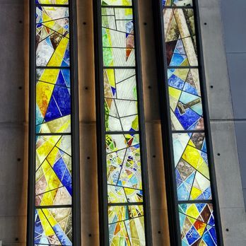 Moody Performance Hall - Gorgeous stained glass panels...25 feet tall and rising. - Performing Arts Near Me - Dallas, Texas