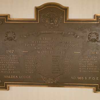 Weir Funeral Home - Plaque in the basement - Funeral Services & Cemeteries Near Me - Malden, Massachusetts Weir Funeral Home - Plaque in the basement - Funeral Services & Cemeteries Near Me - Malden, Massachusetts