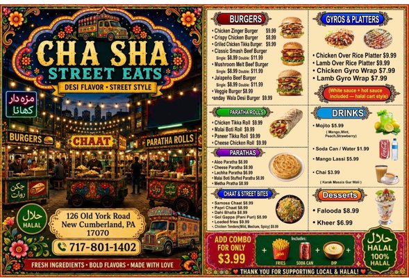 Menu photo 3 Cha Sha Street Eats New Cumberland, PA
