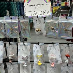Handmade stitch markers made in Tacoma