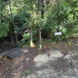 Lucedale Depot Creek Greenway - Sign pointing to boardwalk
