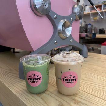 Tribute Coffee - Iced strawberry, Matcha and iced maple latte - Coffee & Tea Near Me - Charlottesville, Virginia Tribute Coffee - Iced strawberry, Matcha and iced maple latte - Coffee & Tea Near Me - Charlottesville, Virginia