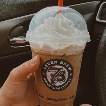 7 Brew Coffee - Iced Brunette with banana bread - Cafes Near Me - Davenport, Florida 7 Brew Coffee - Iced Brunette with banana bread - Cafes Near Me - Davenport, Florida