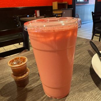 Fuego Cravings - strawberry Aguas Frescas - Medium - Mexican Near Me - Covina, California