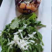 Photo of The Blind Horse Restaurant - Kohler, WI, United States. beat/red grape salad with arugula - wasn't sure how I'd feel about this but it was a great mix of sweet, savory and tart