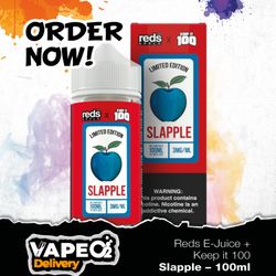 An amazing mixture of Reds Original Apple and Keep It 100's OG Blue!