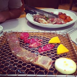Paradise Korean Charcoal BBQ - BBQ time