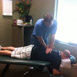 Dr. David A. Kling D.C. Giving an Adjustment