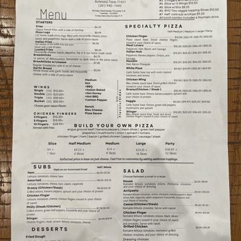 Cup N Char - Menu - Pizza Near Me - Richmond, Texas