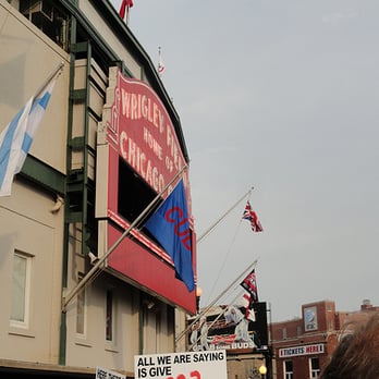 Wrigley Field - The union jack flag outside Wrigley Field for the Sir Paul McCartney concert - Stadiums & Arenas Near Me - Chicago, Illinois