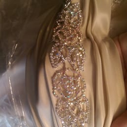 Broken Embellishment on my wedding dress 7/21/2016