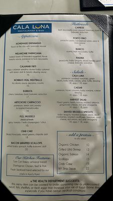 Menu photo 1 Cala Luna Mineola, NY