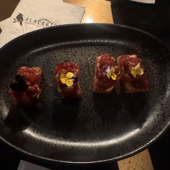 Blackbird Modern Asian - crispy rice tuna poke - Bars Near Me - Jupiter, Florida Blackbird Modern Asian - crispy rice tuna poke - Bars Near Me - Jupiter, Florida