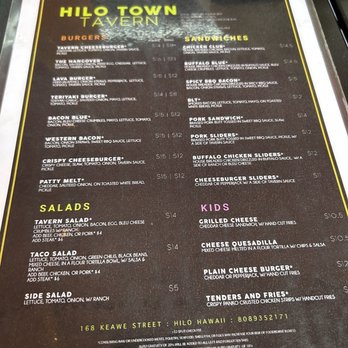 Hilo Town Tavern - Food Menu - Music Venues Near Me - Hilo, Hawaii Hilo Town Tavern - Food Menu - Music Venues Near Me - Hilo, Hawaii