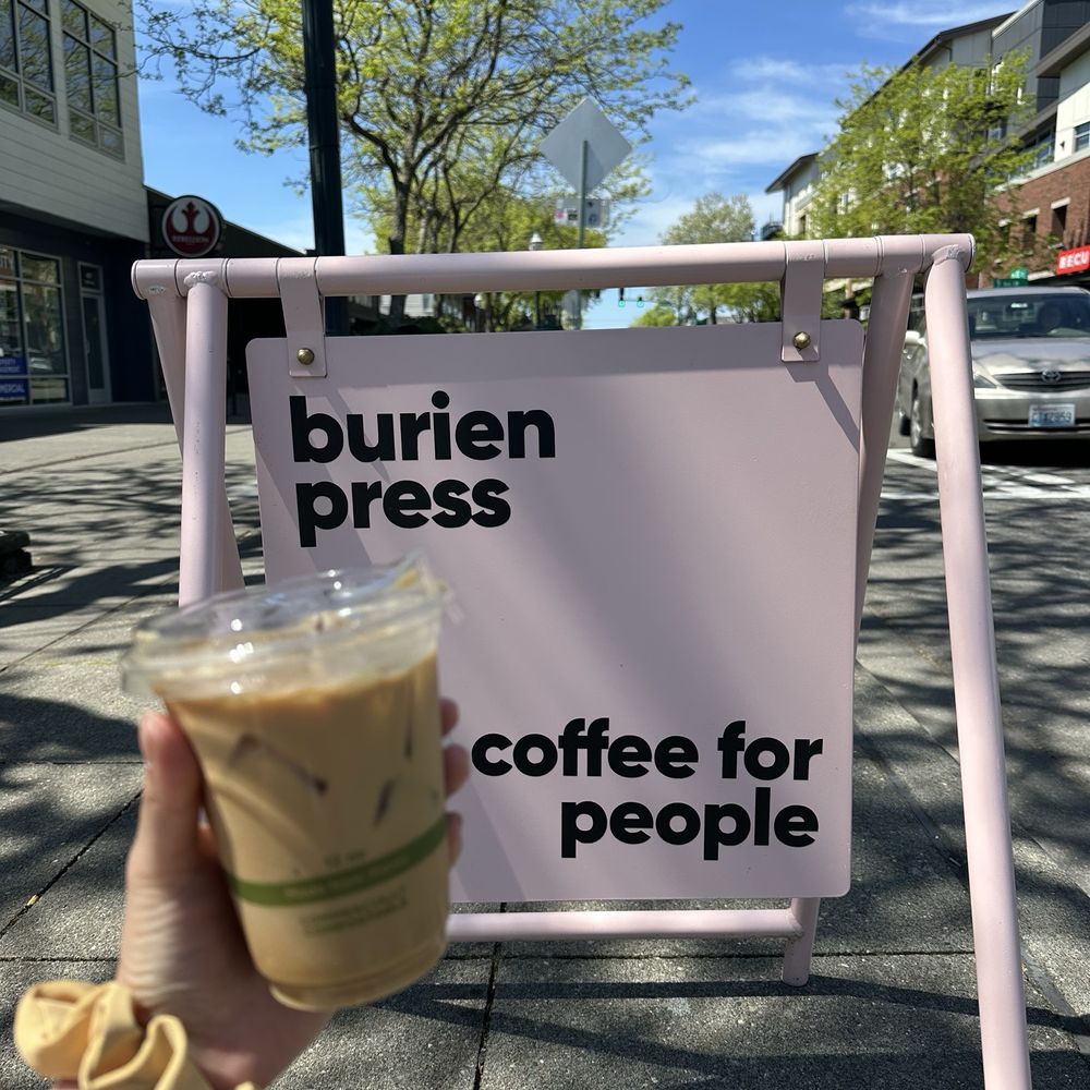 Burien Press - Iced Lavender Blossom Latte - Coffee & Tea Near Me - Burien, Washington