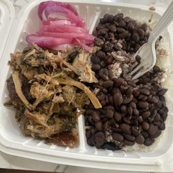 Caribbean Cafe - Lunch special: pernil/rice and beans