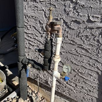 Complete Irrigation Services - Before copper pipe was installed. It was PVC before and was leaking. - Irrigation Near Me