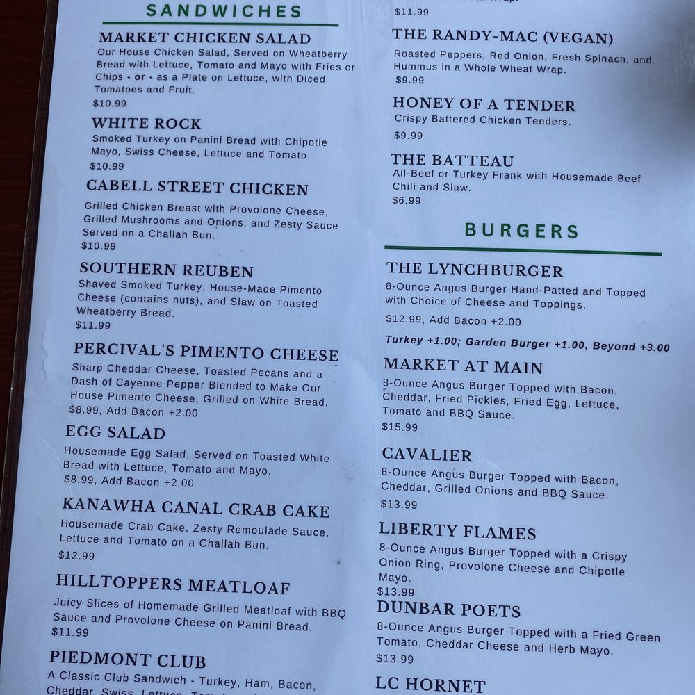 Market At Main - Menu as of 8/23/23 - Breakfast & Brunch Near Me - Lynchburg, Virginia Market At Main - Menu as of 8/23/23 - Breakfast & Brunch Near Me - Lynchburg, Virginia