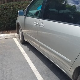 Good sized dent in the door!