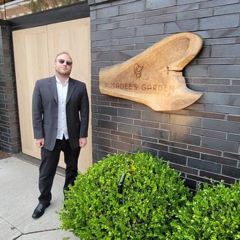 Pusadee's Garden - My handsome husband outside of the restaurant! - Thai Near Me - Pittsburgh, Pennsylvania