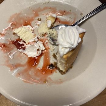 Texas Roadhouse - Strawberry Cheesecake "or what's left of it." lol. - Barbeque Near Me - Visalia, California Texas Roadhouse - Strawberry Cheesecake "or what's left of it." lol. - Barbeque Near Me - Visalia, California