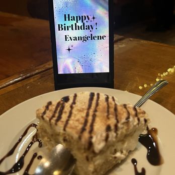 Spumoni Restaurant - Birthday tiramisu - Italian Near Me - Sherman Oaks, California
