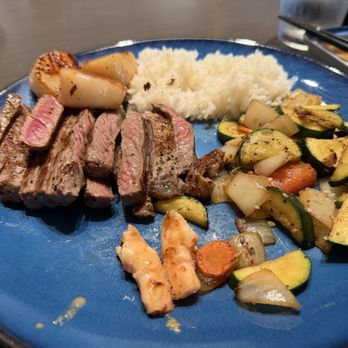 Ajisai Sushi & Steak - NY strip and scallops - Sushi Bars Near Me - Beaverton, Oregon