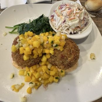Dogtooth Bar & Grill - Salmon cakes with mango salsa. - American Near Me - Wildwood, New Jersey