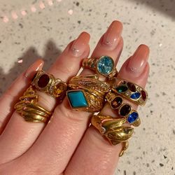 Black Swan Antiquities - Beautiful gold-plated rings for $7.50 each