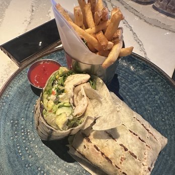 Eureka! - Chicken Wrap with a side of fries - American Near Me - Roseville, California