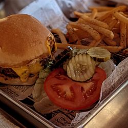 Delicious half pound burger and fries (lunch special is only $10!)