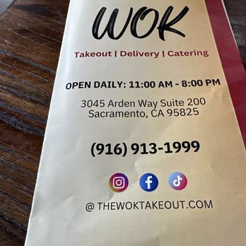 The Wok - Take out menu - very high quality - Chinese Near Me - Sacramento, California The Wok - Take out menu - very high quality - Chinese Near Me - Sacramento, California