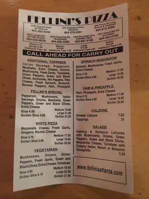 Menu photo 6 Fellini's Pizza Decatur, GA Menu photo 6 Fellini's Pizza Decatur, GA