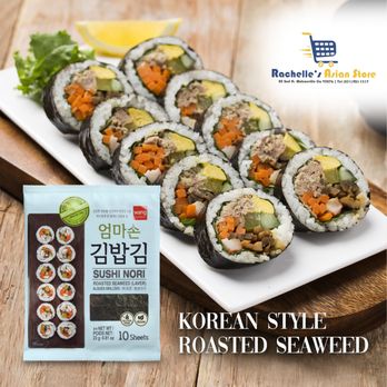 Rachelle’s Asian Store - a plate of sushi and a packet of korean style roasted seaweed - International Grocery Near Me - Watsonville, California Rachelle’s Asian Store - a plate of sushi and a packet of korean style roasted seaweed - International Grocery Near Me - Watsonville, California