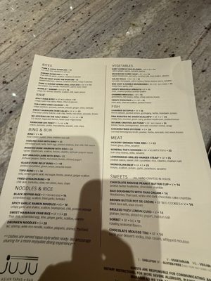 Menu photo 6 Juju Durham, NC