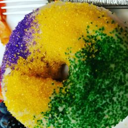 Homemade king's cake donut Homemade king's cake donut