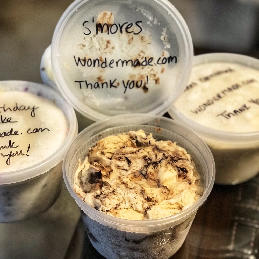 Wondermade - three cups of yogurt on a table - Ice Cream & Frozen Yogurt Near Me - Sanford, Florida Wondermade - three cups of yogurt on a table - Ice Cream & Frozen Yogurt Near Me - Sanford, Florida