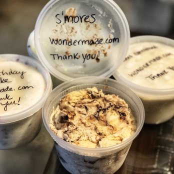 Wondermade - three cups of yogurt on a table - Ice Cream & Frozen Yogurt Near Me - Sanford, Florida
