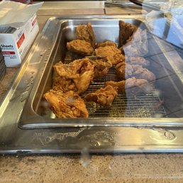 Perfect Fried Chicken that they just kept frying and filling as fast as they could.