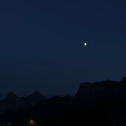 Moonrise outside