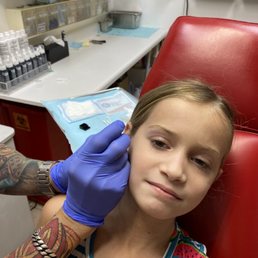 Ear piercing on my 8yo Ear piercing on my 8yo