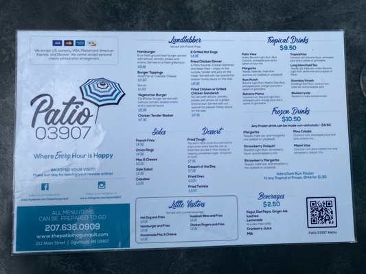 Menu photo 3 Patio 03907 Ogunquit, ME