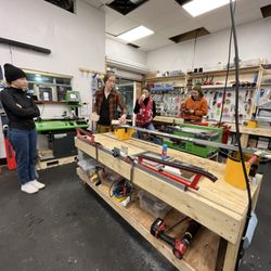 The Hoarding Marmot - Karly showing off her waxing expertise for a Women's Wax Night. Your skis need a spa day too!