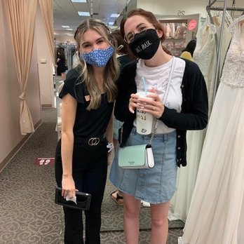 David's Bridal - Me and my stylist, Morgan! Obviously had to snap a photo. :) - Bridal Near Me - Brea, California David's Bridal - Me and my stylist, Morgan! Obviously had to snap a photo. :) - Bridal Near Me - Brea, California